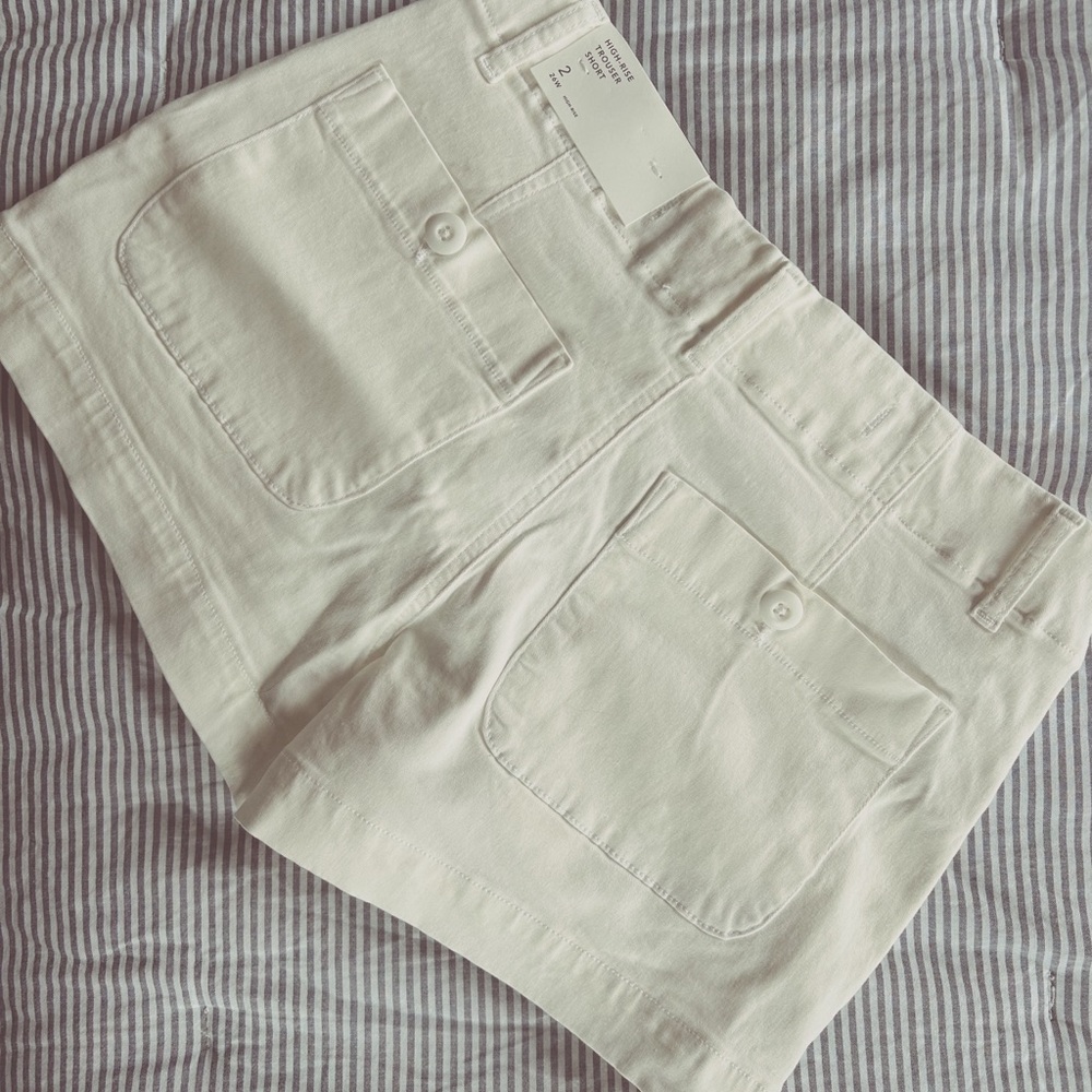 American Eagle Outfitters Cream Denim Shorts